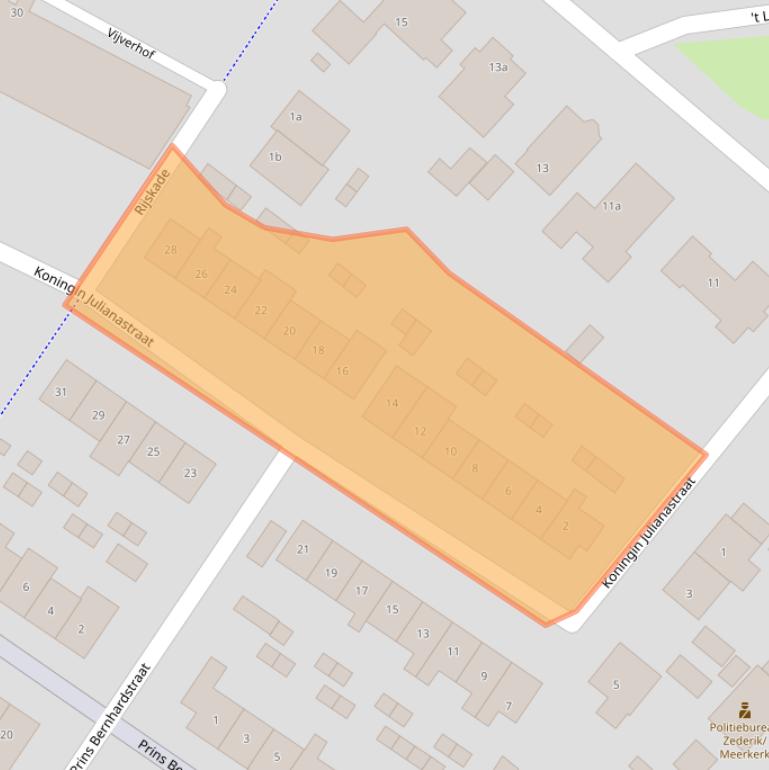 Kaart van postcodegebied 4231BV.