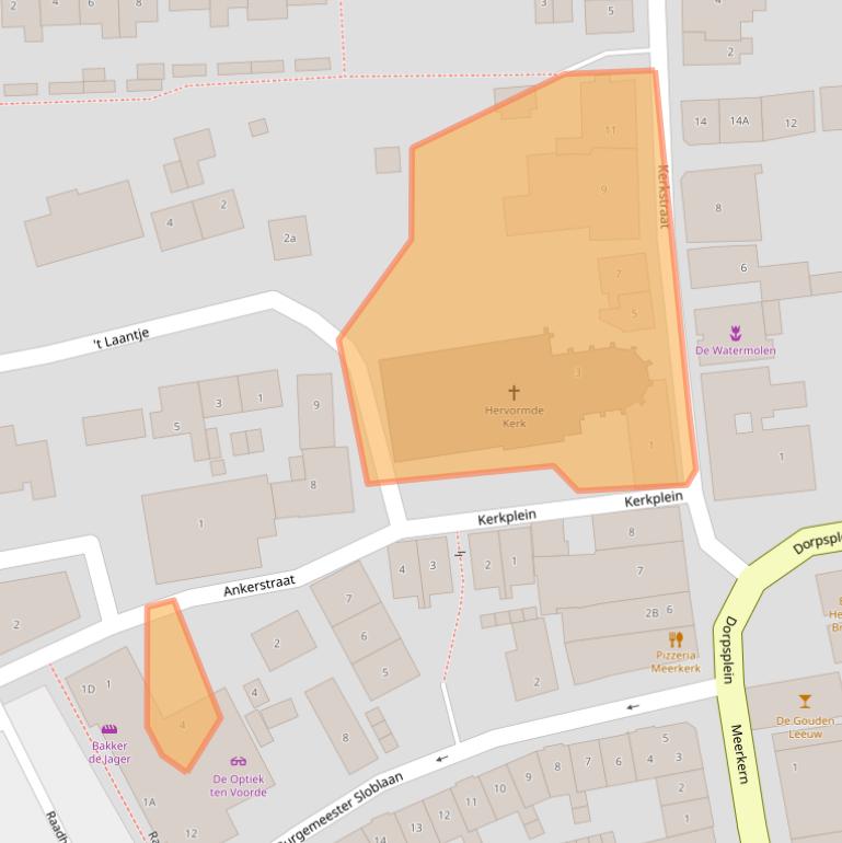 Kaart van postcodegebied 4231BW.