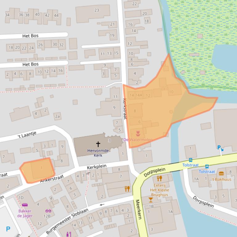 Kaart van postcodegebied 4231BX.