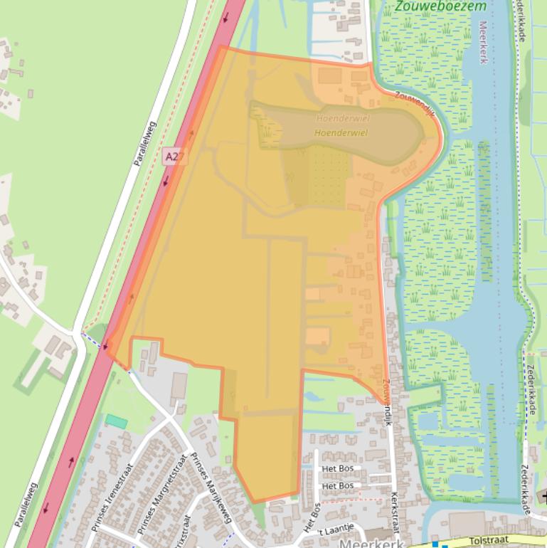 Kaart van postcodegebied 4231CB.