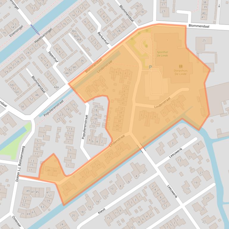 Kaart van postcodegebied 4231DT.