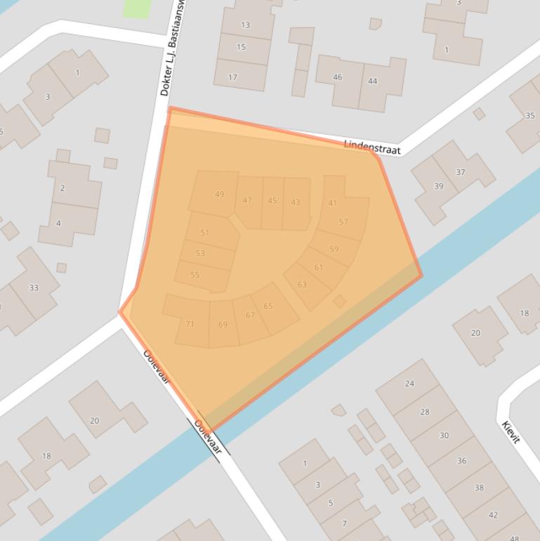 Kaart van postcodegebied 4231DV.