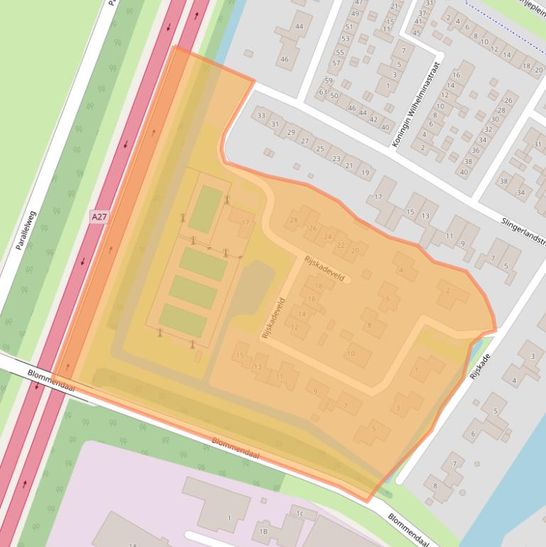 Kaart van postcodegebied 4231DZ.