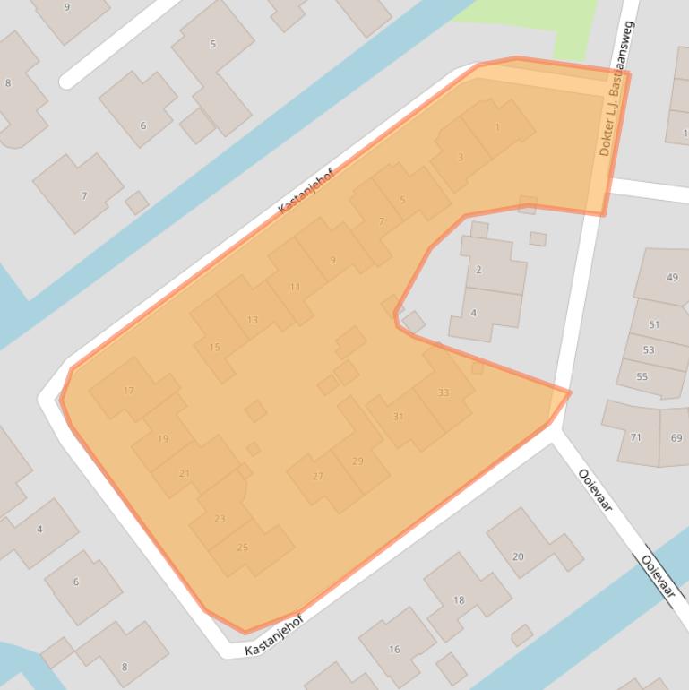 Kaart van postcodegebied 4231EC.