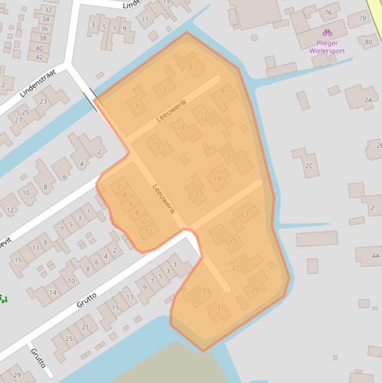 Kaart van postcodegebied 4231ER.