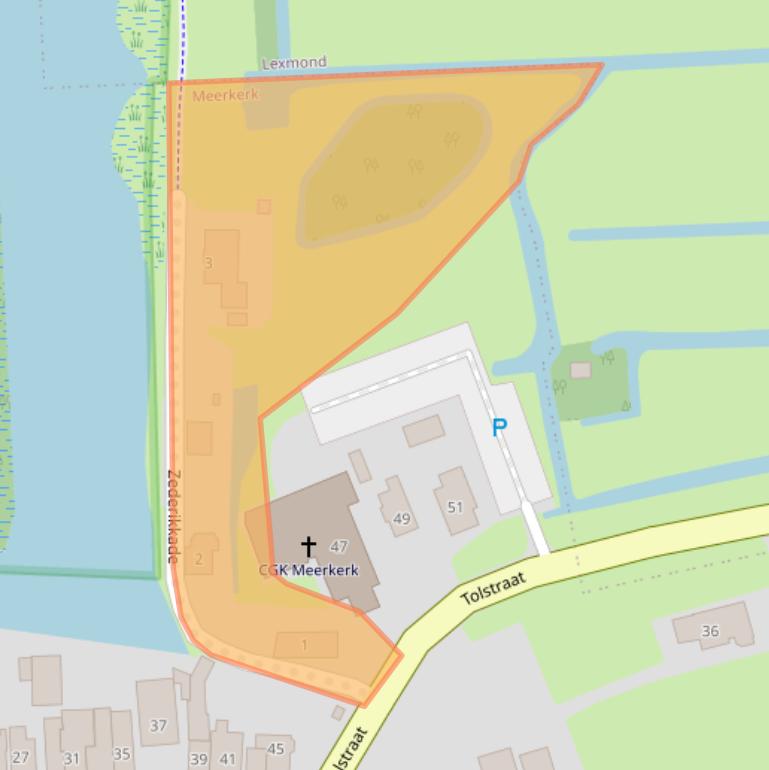 Kaart van postcodegebied 4231GZ.