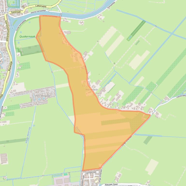 Kaart van postcodegebied 4231JA.