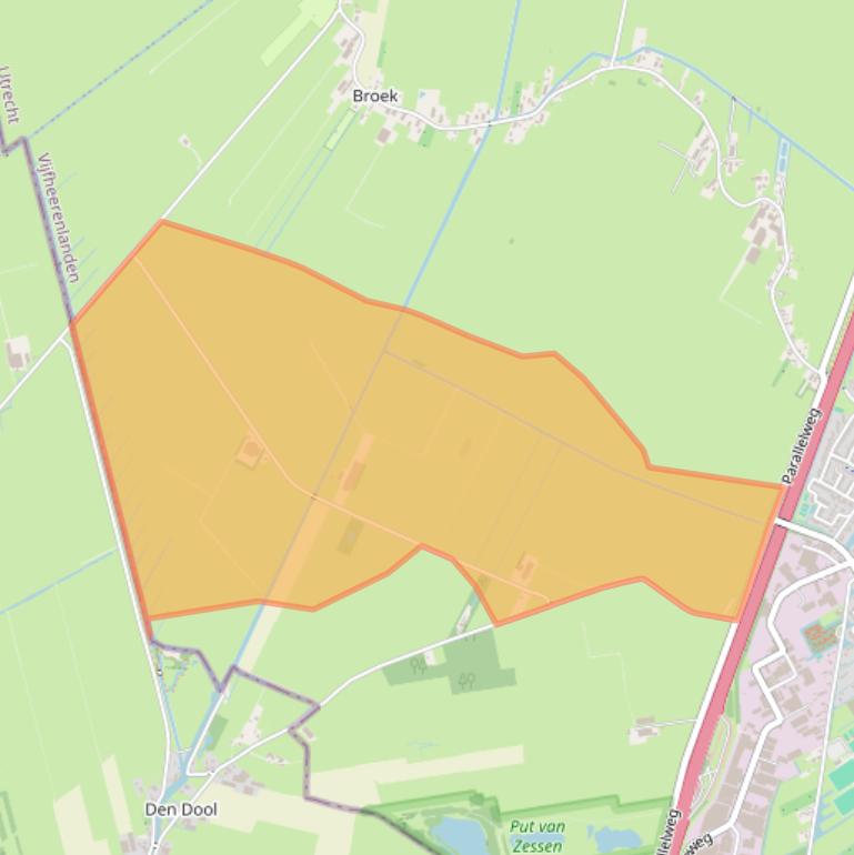 Kaart van postcodegebied 4231VB.