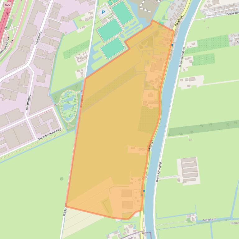 Kaart van postcodegebied 4231ZE.