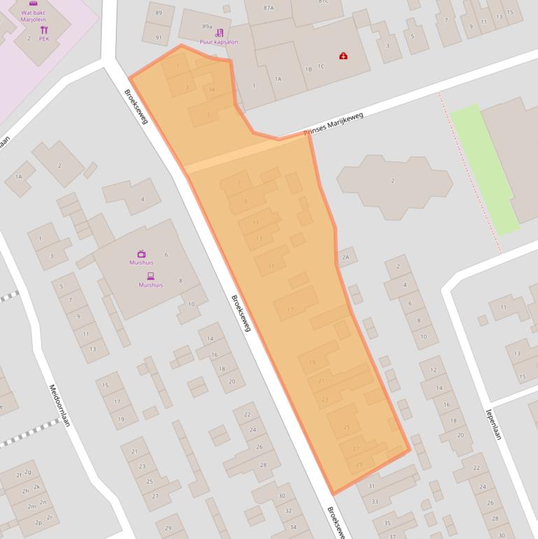 Kaart van postcodegebied 4233CS.