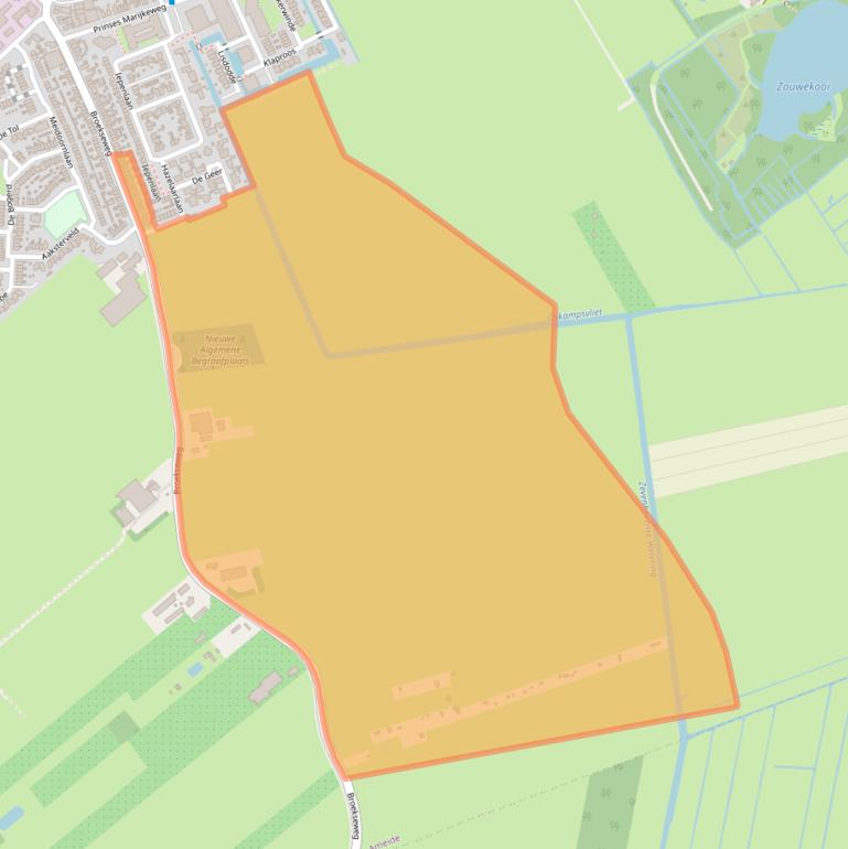 Kaart van postcodegebied 4233CV.