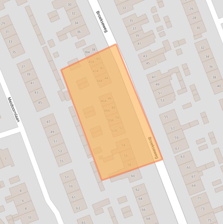 Kaart van postcodegebied 4233CX.