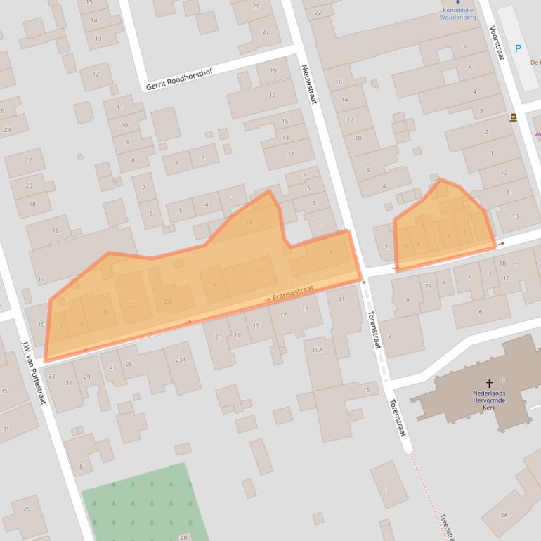 Kaart van postcodegebied 4233ED.