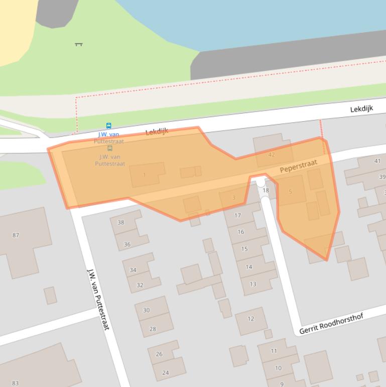 Kaart van postcodegebied 4233EH.