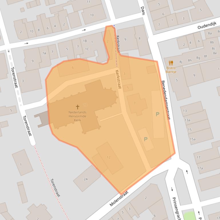 Kaart van postcodegebied 4233EM.