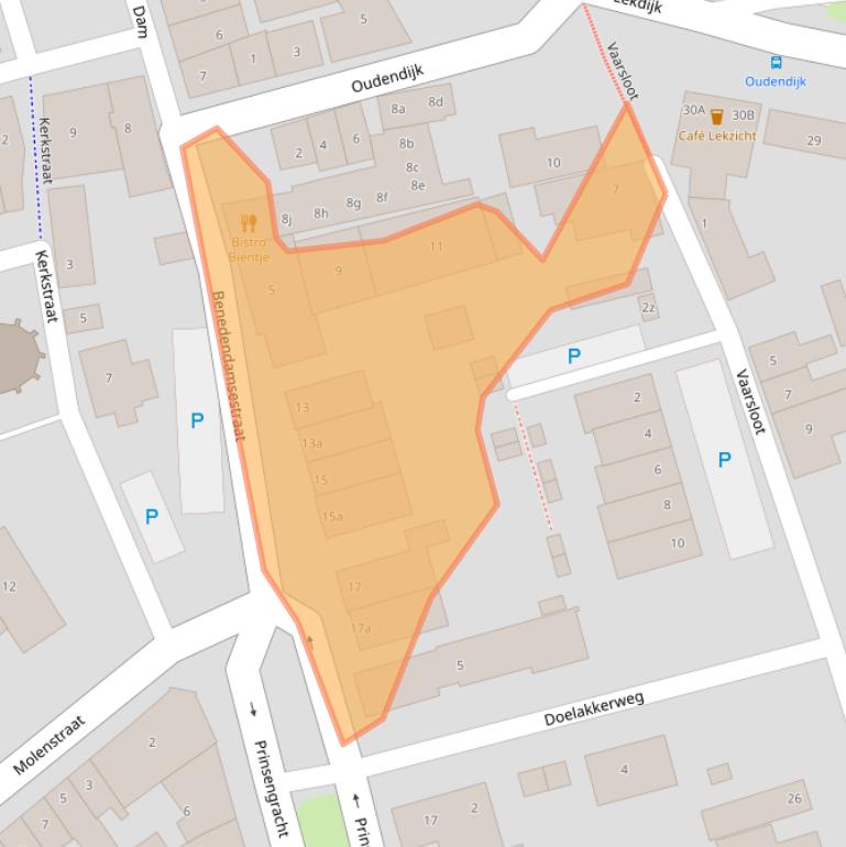 Kaart van postcodegebied 4233EN.