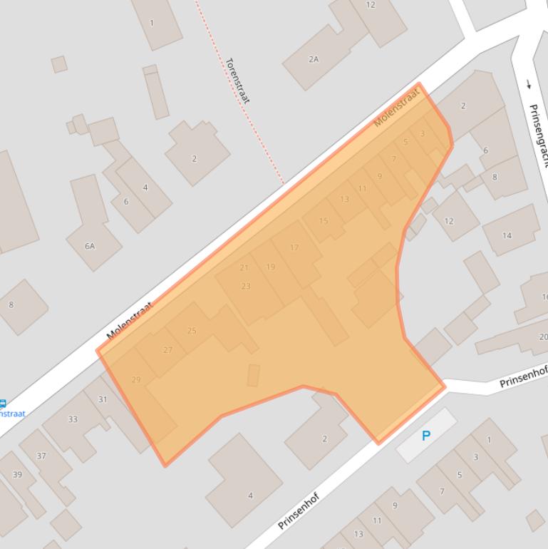 Kaart van postcodegebied 4233EP.