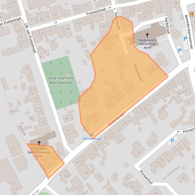 Kaart van postcodegebied 4233ES.