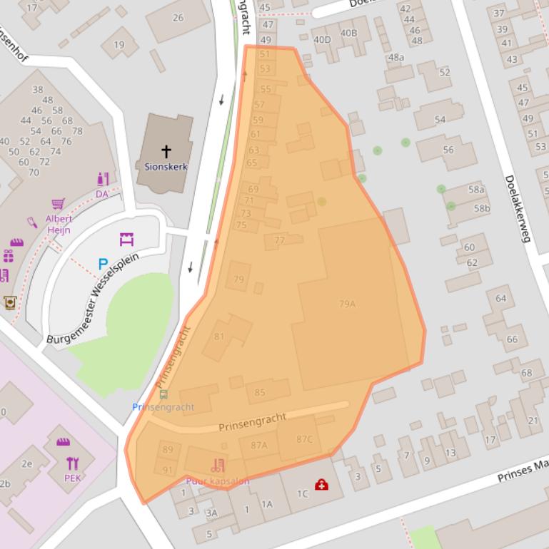 Kaart van postcodegebied 4233EV.