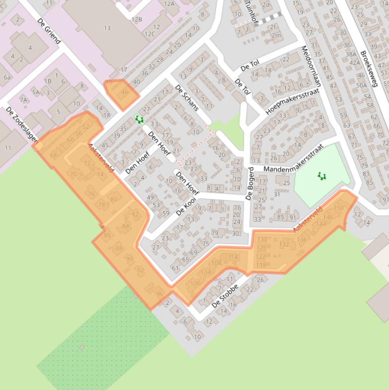 Kaart van postcodegebied 4233GD.