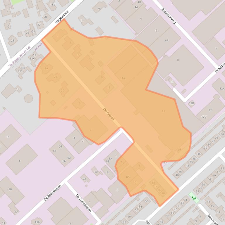 Kaart van postcodegebied 4233GE.