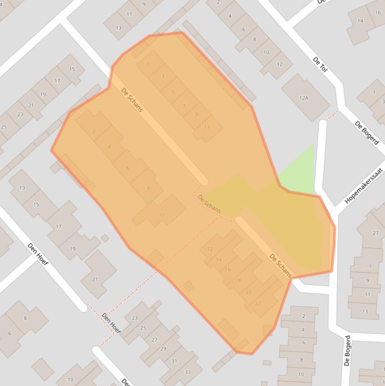 Kaart van postcodegebied 4233GG.