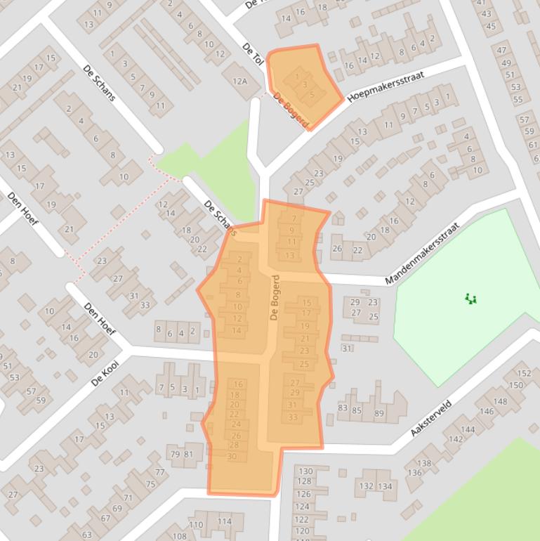 Kaart van postcodegebied 4233GN.