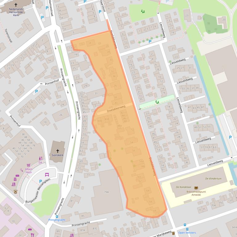 Kaart van postcodegebied 4233HE.