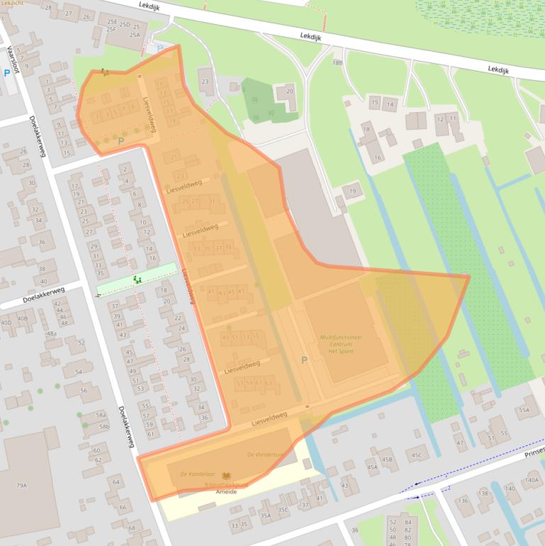 Kaart van postcodegebied 4233HG.