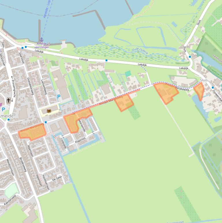 Kaart van postcodegebied 4233HL.