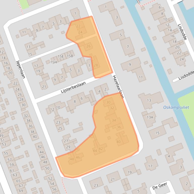 Kaart van postcodegebied 4233HP.