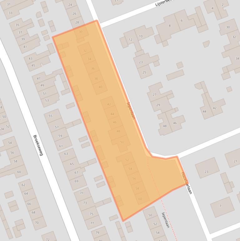 Kaart van postcodegebied 4233HV.