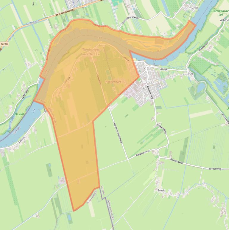 Kaart van postcodegebied 4235.