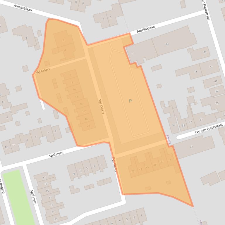 Kaart van postcodegebied 4235AH.