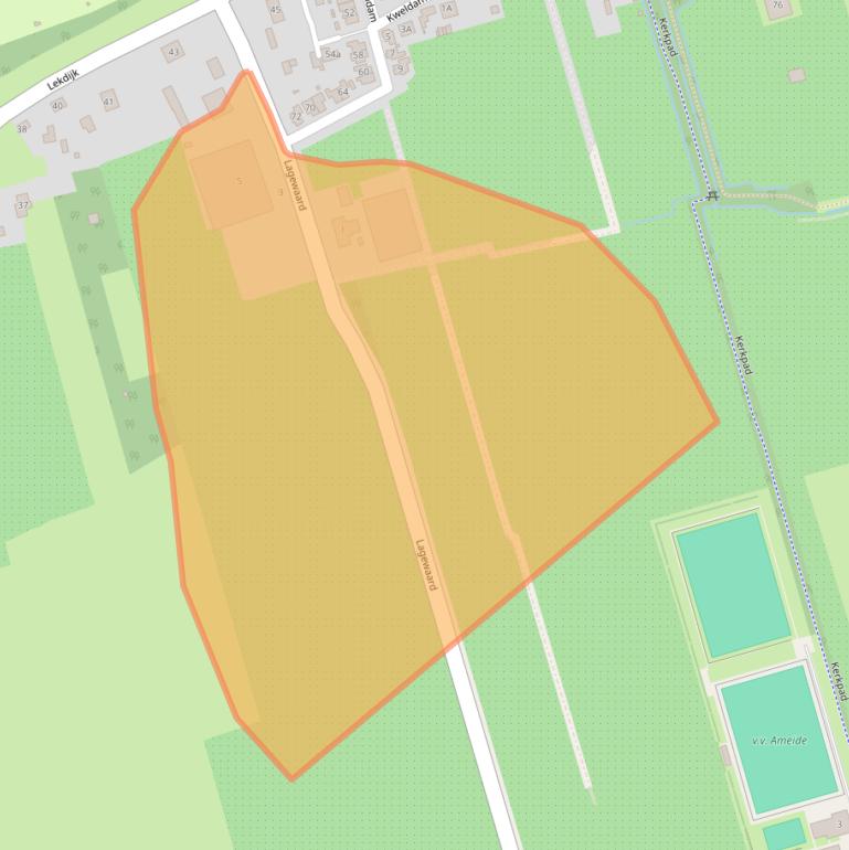 Kaart van postcodegebied 4235VH.