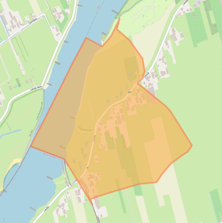 Kaart van postcodegebied 4235VK.