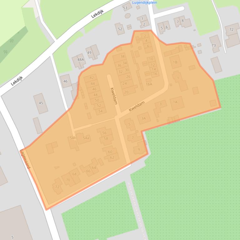 Kaart van postcodegebied 4235VR.