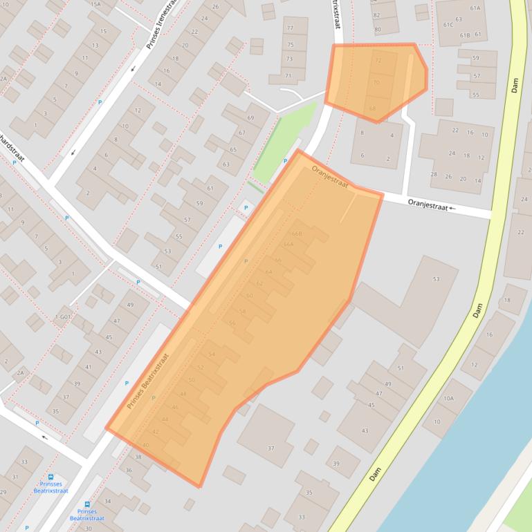 Kaart van postcodegebied 4241AE.