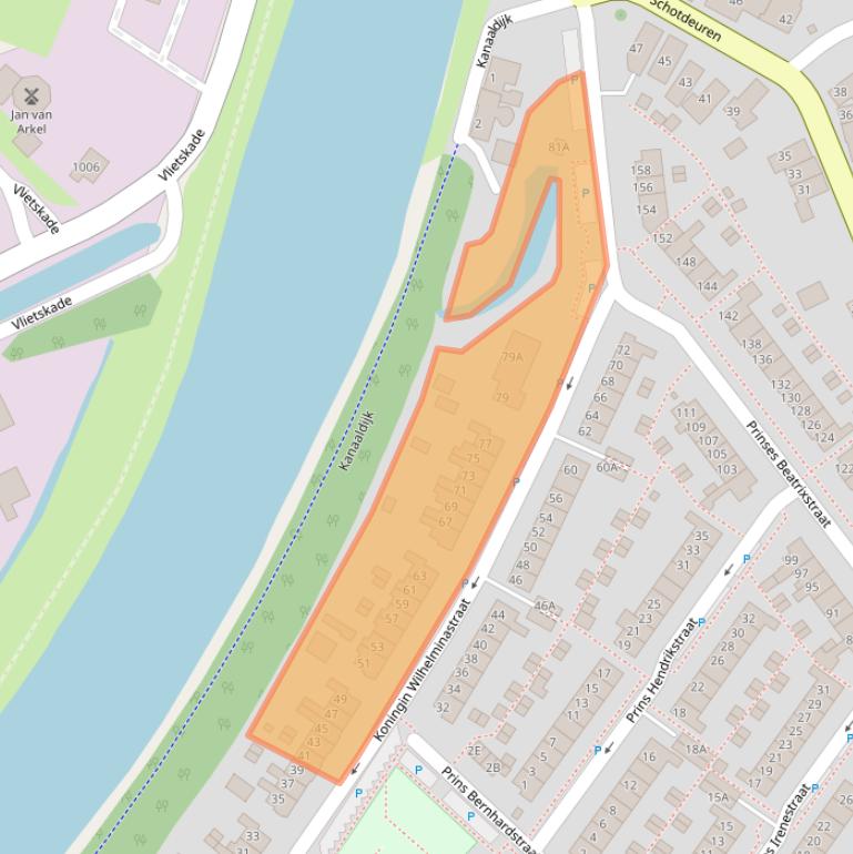 Kaart van postcodegebied 4241AW.