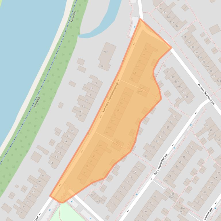 Kaart van postcodegebied 4241AZ.