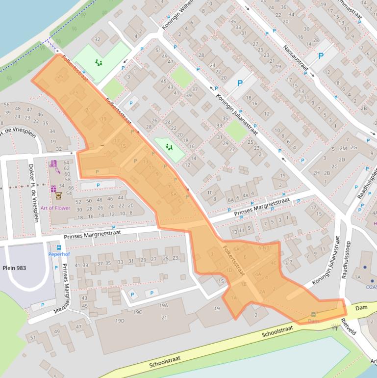 Kaart van postcodegebied 4241BE.