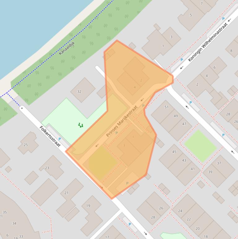 Kaart van postcodegebied 4241BJ.