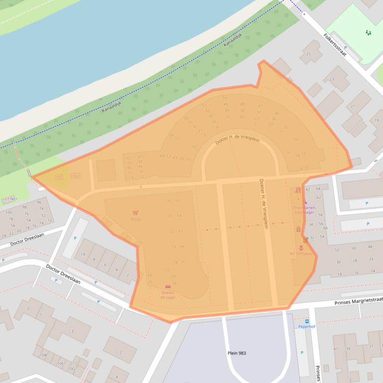 Kaart van postcodegebied 4241BW.