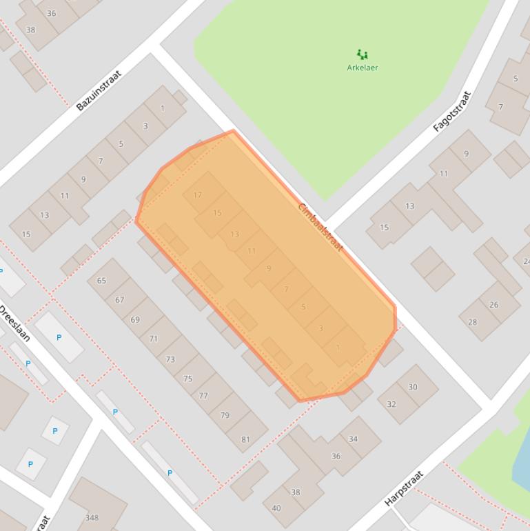 Kaart van postcodegebied 4241CB.