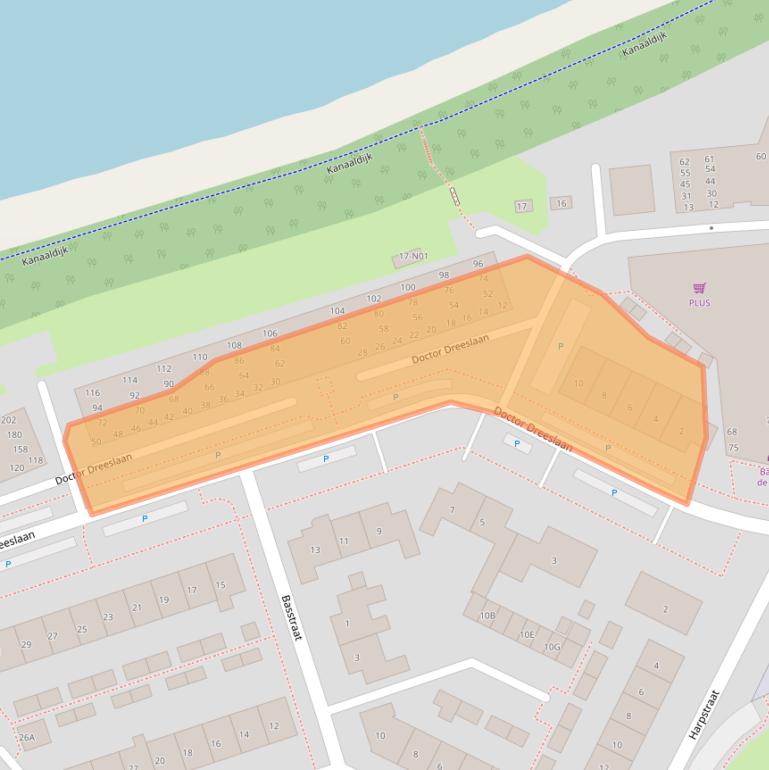 Kaart van postcodegebied 4241CJ.