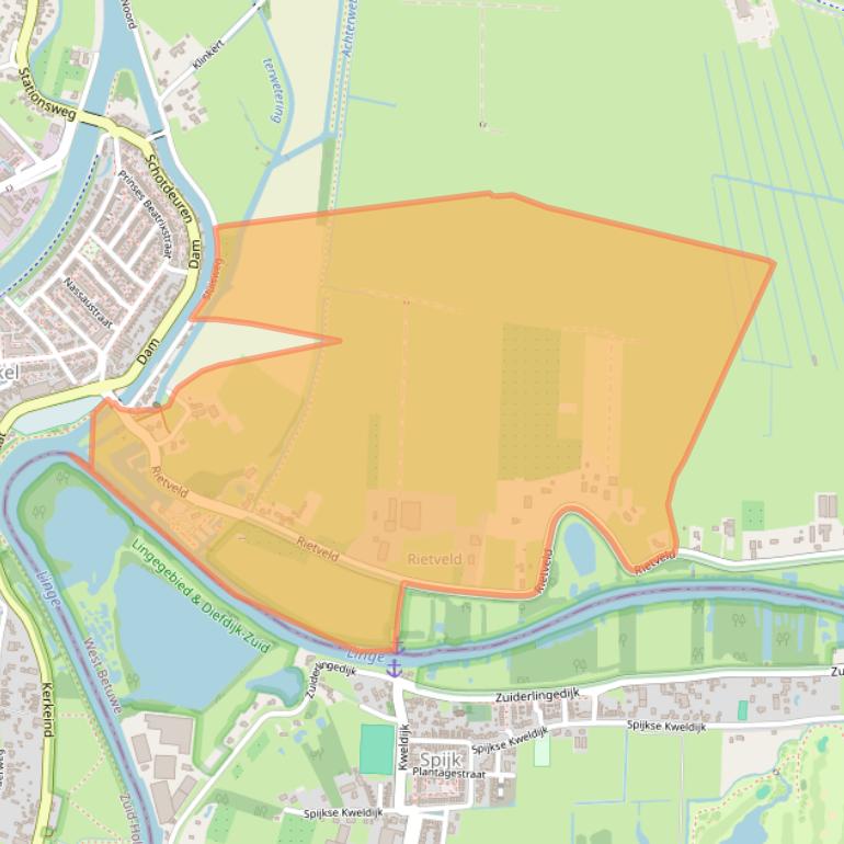 Kaart van postcodegebied 4241EB.