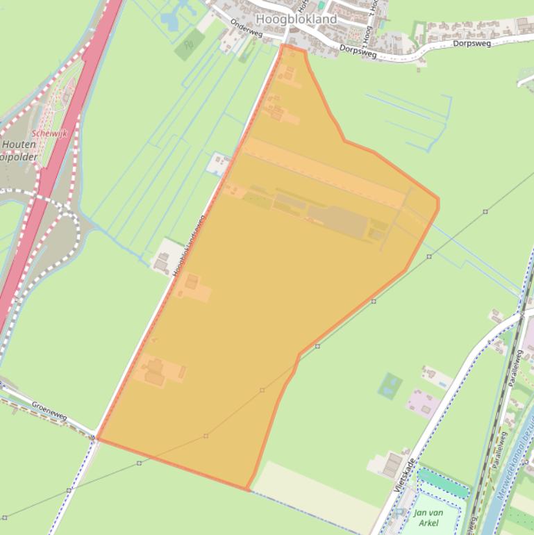 Kaart van postcodegebied 4241LA.