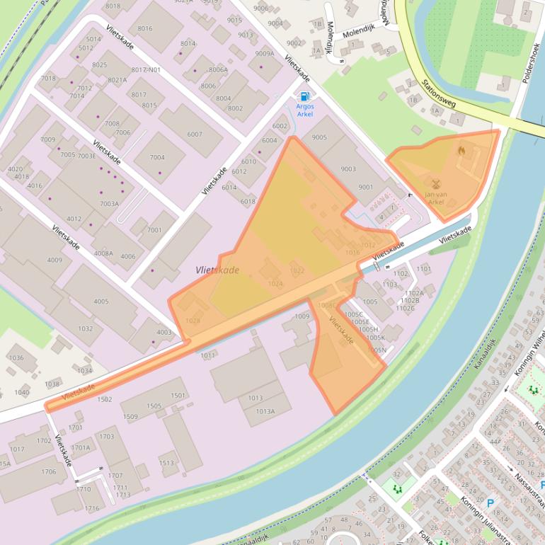 Kaart van postcodegebied 4241WB.