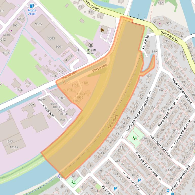 Kaart van postcodegebied 4241WG.