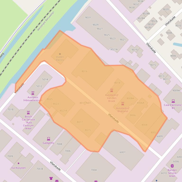 Kaart van postcodegebied 4241WS.